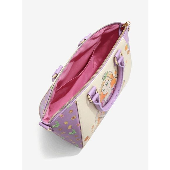 Loungefly Disney Tangled Rapunzel & Pascal Purple Violet Satchel Bag - Picture 4 of 4